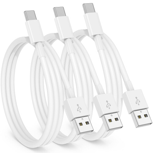 CarPlay Cable USB-C to USB-A 3FT 3-Pack White