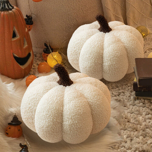 3D Simulated Pumpkin Pillow Plush Throw 14 inch 2