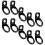 Tie Down Anchor Hooks Black 10 pcs 6