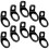 Tie Down Anchor Hooks Black 10 pcs 8