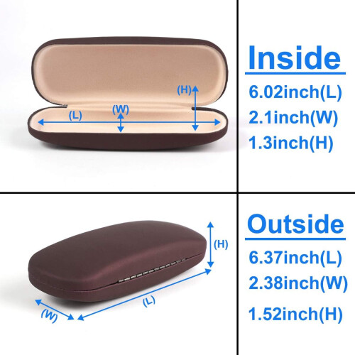 Hard Shell Eyeglasses Case with Soft Lining Unisex 1 Pack 1