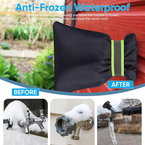 Outdoor Faucet Covers 2 Pack 6.7x8.3 Inch Reusable 2