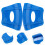 Lightweight Blue Plastic Tire Rim Protector Cushion for 2