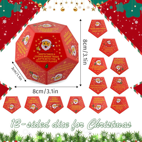 Oversized Christmas Gift Exchange Dice 4 Inch 1