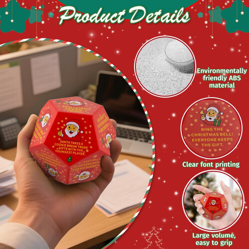 Oversized Christmas Gift Exchange Dice 4 Inch 2