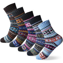 PUMIER Women's Winter Crew Socks - Thick Wool Warm Cozy
