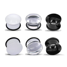 Acrylic Flared Ear Plug Tunnel Set Mushroom Shape 6 Pcs