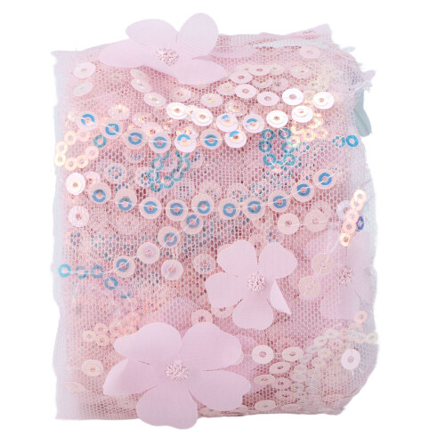 Polyester sequined tulle fabric roll for DIY crafts 1