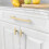 Brushed Gold Cabinet Pulls 5 inch 10 Pack 3