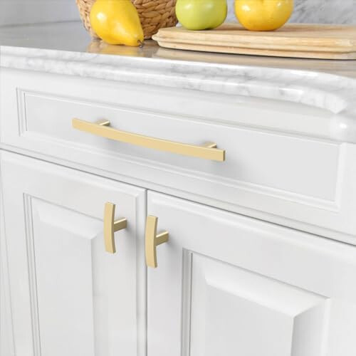 Brushed Gold Cabinet Pulls 5 inch 10 Pack 2