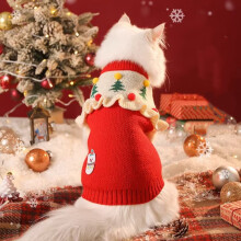 Pet Cat Fleece Sweater Winter Warm Outfit 1 Piece