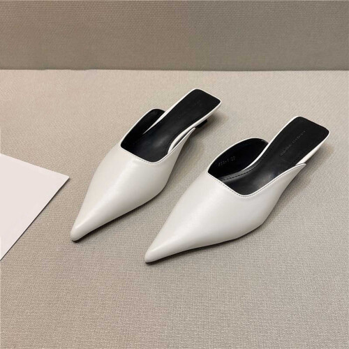 Pointed Toe Slippers Casual Half Slide High Heel Sandals