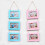 Wood Triple Photo Frame Pink Wall Display 1 Set 2