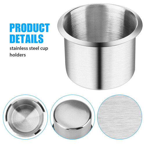 XUKEY Stainless Steel Cup Holders Mount 4-Pack 2