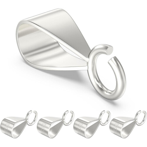 Sterling Silver Slider Pendant Clasp 5 pcs