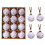 Christmas Ball Ornaments White Blue 12PCS 80mm 5