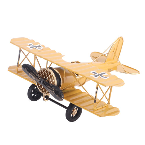 Retro Airplane Model Vintage Biplane Decor 1 Piece