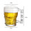 Beer Mug Drinking Glasses with Handle Set of 2 Heavy Base 3