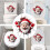 3D Santa Claus Wall Sticker Red Removable Holiday Decor 1