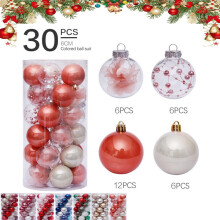 Boules de Noël assorties, incassables, plaquées électrolytiquement.