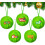Limegroene kerstversiering van imitatiebont, 6 cm 1