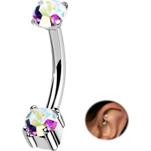 16G Internally Threaded Rook Jewelry 316L Stainless Steel