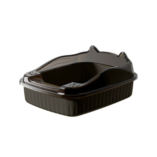 Open-Top Cat Litter Box Splashproof High-Sided with Litter 1