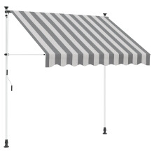 vidaXL Manuell einziehbare Markise Anthrazit und Weiß 150 cm