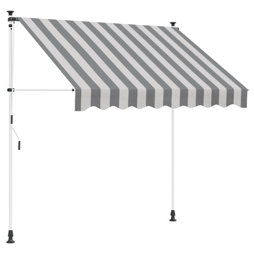 VidaXL vidaXL Manuell einziehbare Markise Anthrazit und Weiß 150 cm