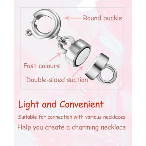 Magnetic Necklace Clasps Silver 10 pcs 2