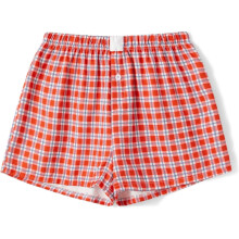 Women Lounge Shorts Plaid Print Low Waist Elastic Waist