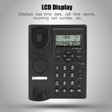 Corded Phone with Answering Machine Black