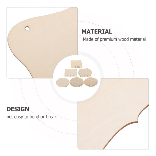 Unfinished Wood Craft Blanks 12 Pieces 2