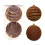 Velvet Christmas Tree Ornaments Brown 100mm 2pcs 1