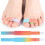 Toe Corrector Bandage Strips - 2 Pcs, Adjustable Toe Separator with Velcro Strap 2