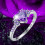 Gold Wedding Bands for Women Non-Tarnish Stackable Purple 5