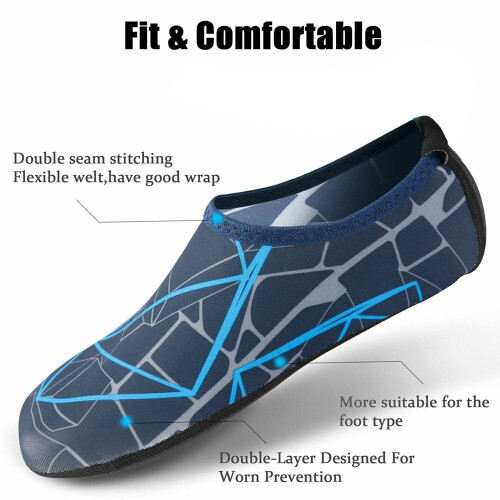 Water Shoes Barefoot Aqua Socks Black M 1