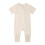 Baby Rompers Front Zipper Short Sleeve Solid Color 1