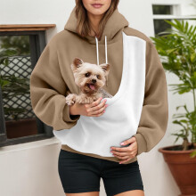 Oversized Hoodie Fleece Sweatshirt with Sling Pocket
