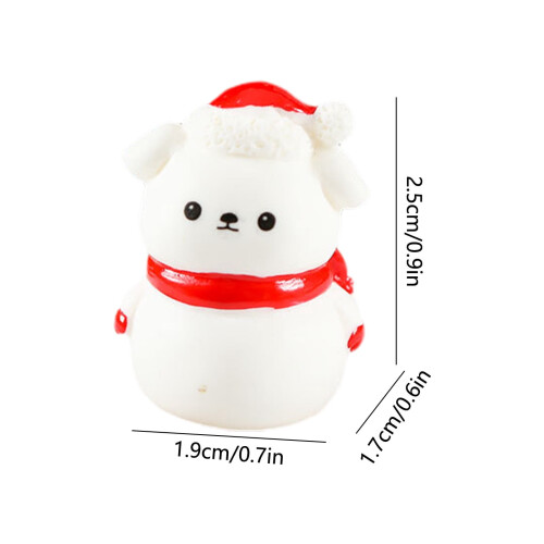 Mini Christmas Figurines Resin Waterproof 1.2 inch 2