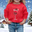 Kids Santa Pullover Red Tall Glass Print Round Neck Long 2