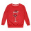 Kids Santa Pullover Red Tall Glass Print Round Neck Long 4