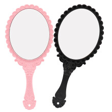 Hand Held Mirror Retro Handle Portable Ergonomic Travel 2