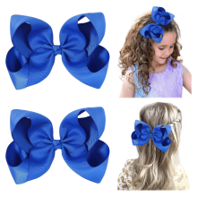 Hair Bows for Girls 6 Inch Alligator Clip Grosgrain Ribbon