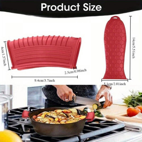 Silicone Hot Handle Holder for Cast Iron Pans 1 Pack 1