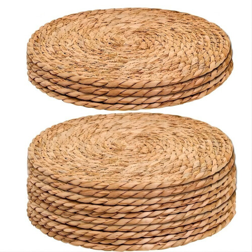 (Corn Tassel,25CM)Hanrafted Woven Insulator Bamboo Table Coaster Set With Insulation For Home Use 1