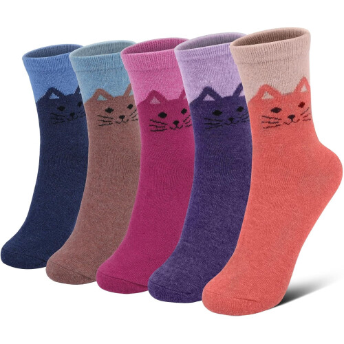 PUMIER Wool Socks for Women 5 Pairs