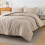 Khaki Queen Comforter Set Boho Beige Microfiber 3-Piece 1