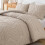 Khaki Queen Comforter Set Boho Beige Microfiber 3-Piece 7