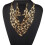 Women's Triangular Scarf Set with Sequins Bib Necklace and 1